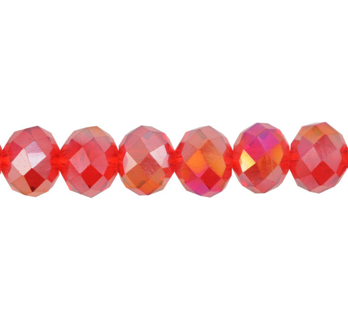 Murano rondela facetada 8mm lt siam 38AB x aprox 67unds