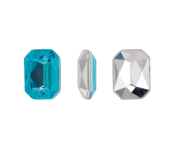 Acrilico K1012 octagon con cono 6x8mm aquamarine 25 x und
