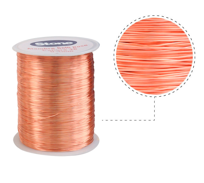 Alambre para bisuteria rosado stone N.26 0.40mm x Kg (875m aprox)