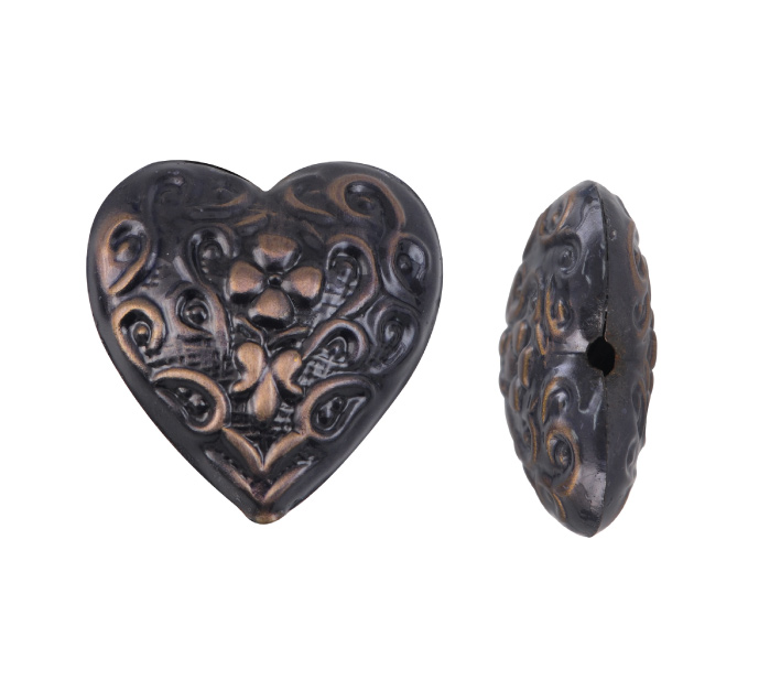 Herraje hindu K2217 corazon 27x25 mm  gris x und