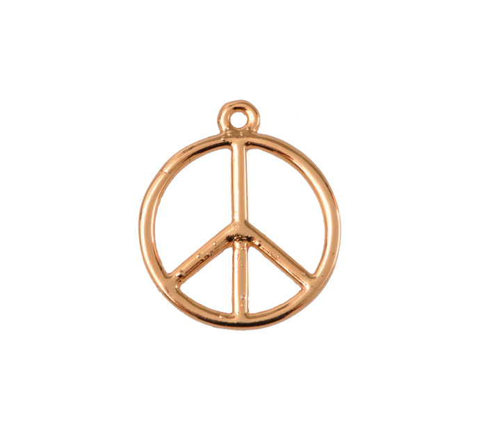 Dije peace and love 21.5mmx18.7mm/rodio x und