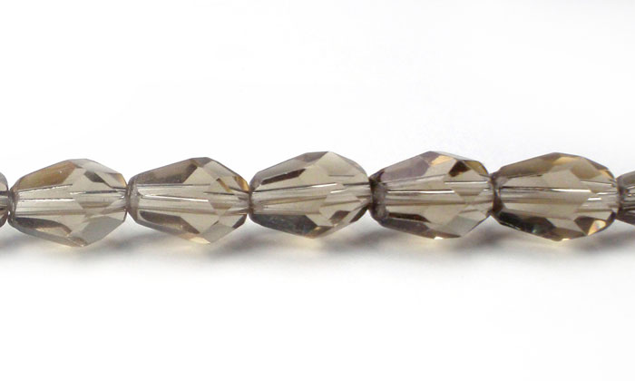 Murano gota facetada 6x9mm A15 bl diamond x 40 unds