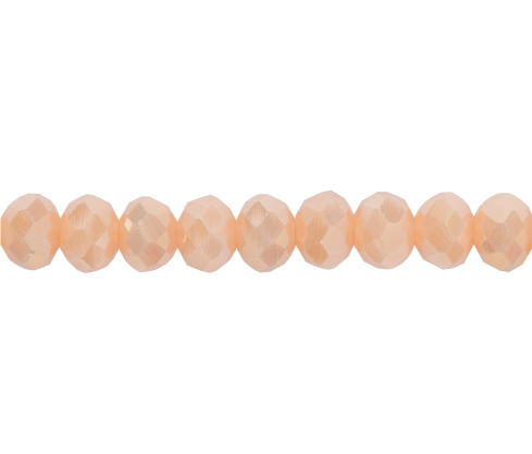 Murano rondela facetada 3mm beige mate 71 x 124unds