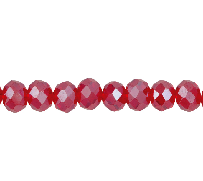 Murano rondela facetada 4mm light siam 38AB x aprox110unds