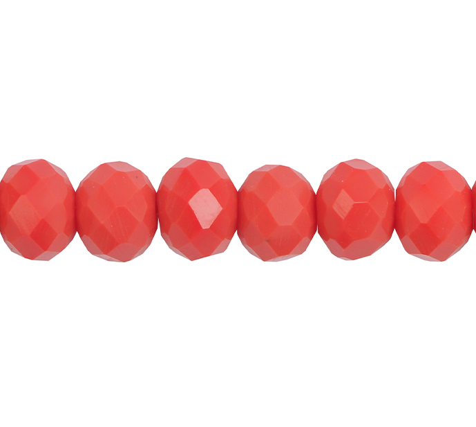 Murano rondela facetada 8mm living coral 79-1 x aprox 60unds