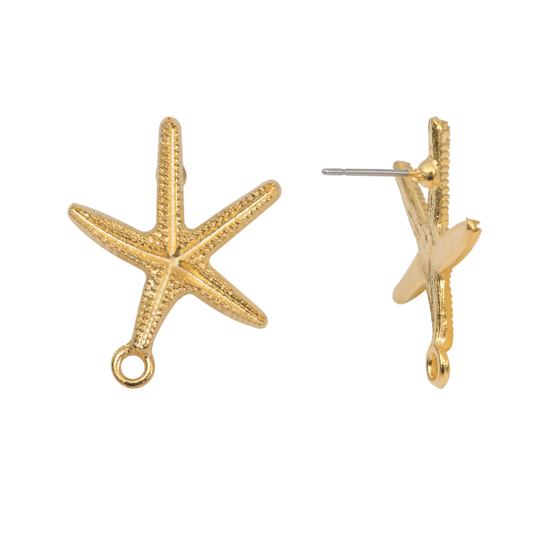 Topo starfish 24x21mm/rodio x par