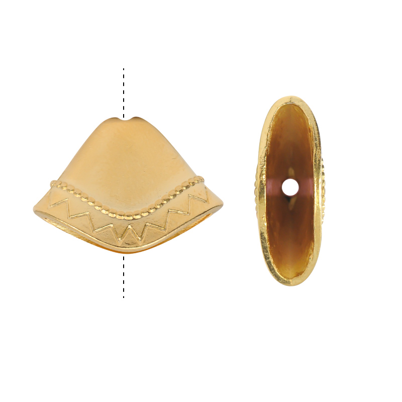 Terminal campana plana 23x18mm/rodio H822 x par