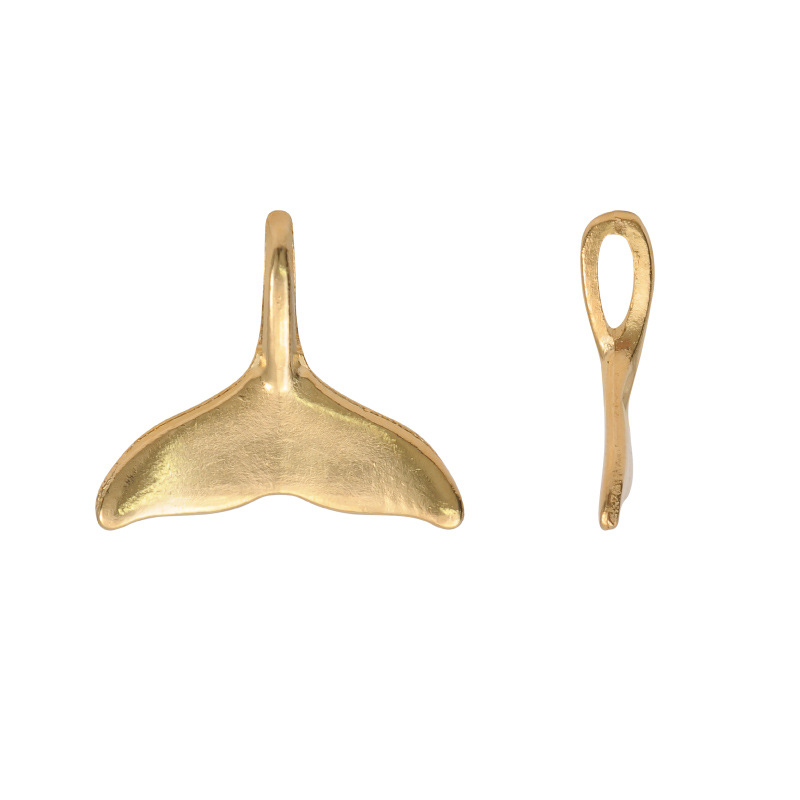 Dije cola sirena K3359 20x18mm/rodio x par