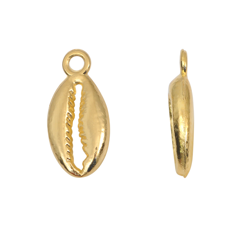 Dije caracol 17x8mm/rodio K3371 x par