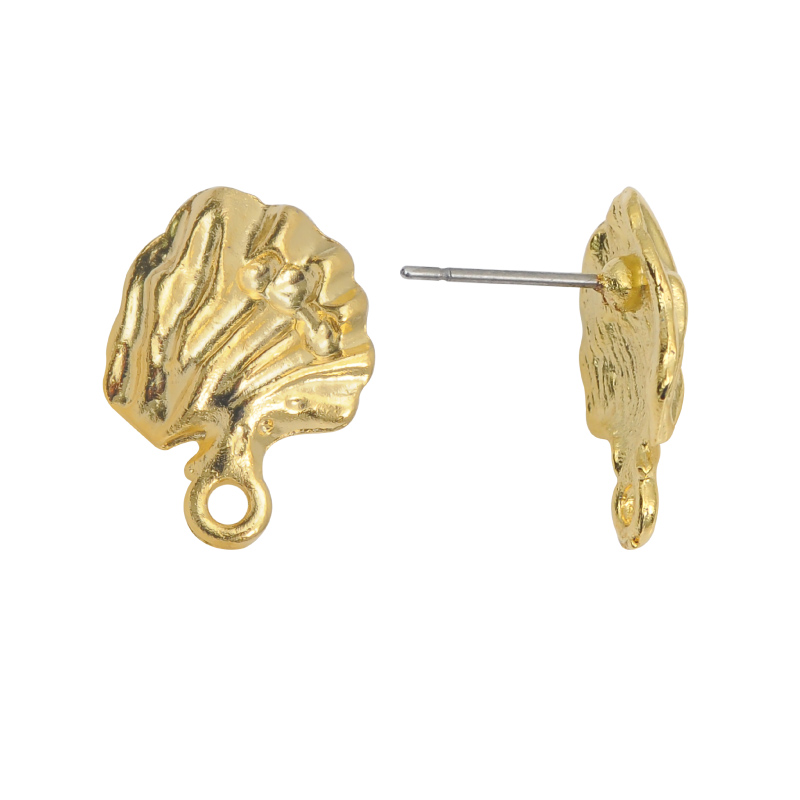 Topo concha 13x17.5mm/rodio x par