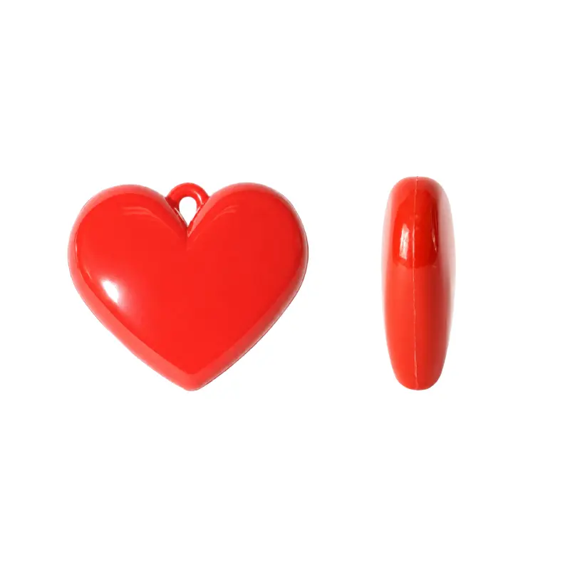 Dije corazón abaco chicle 3x3.5cm rojo x und