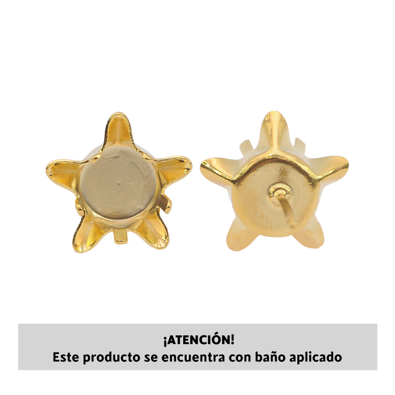 4745DE setting arete 10mm/rodio estrella x 2unds