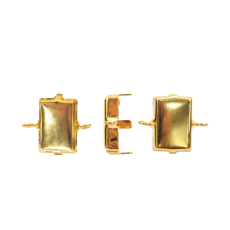 4527CH setting doble argolla abierta 10x14mm/rodio x und