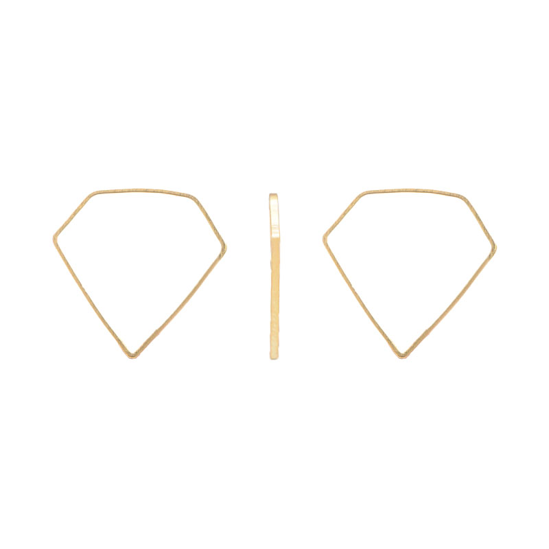 Marco diamante R204 14x16mm/rodio x 10 unds