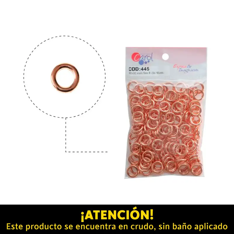 Plastimetal A302 argolla 15mm /R x 50g (180unds)