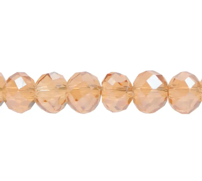 Murano rondela facetada 8mm golden shadow 33 x 62unds