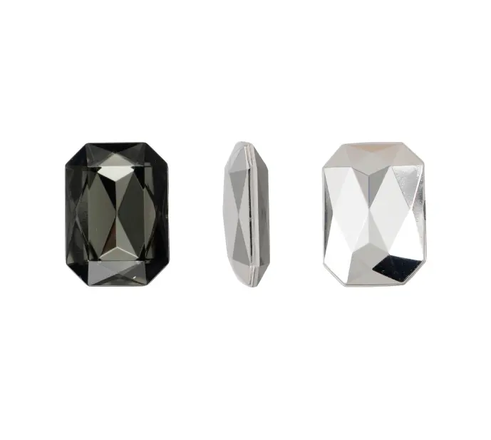 Acrilico K1012 octagon con cono 13x18mm smoky quartz 27 x und