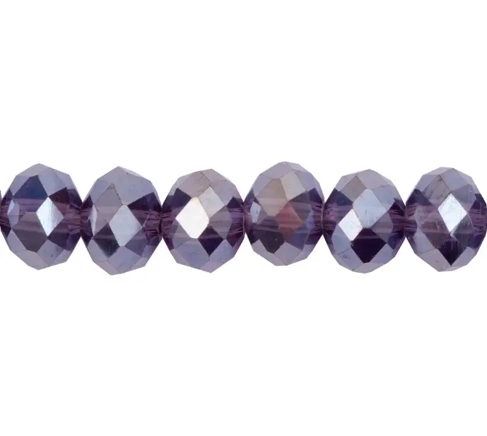 Murano rondela facetada 8mm violet 20AB x aprox 60unds