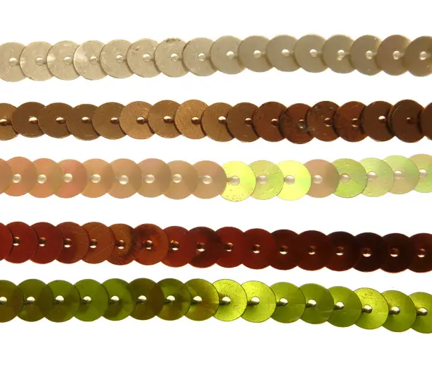 lentejuela 6mm color plana x mts