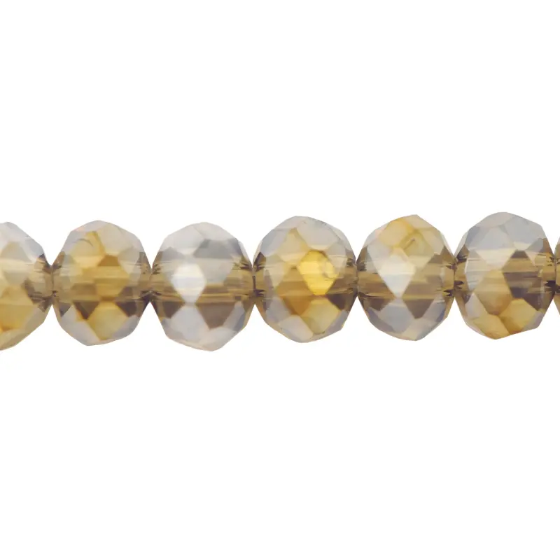 Murano rondela facetada 4mm black diamond 23AB x 110unds