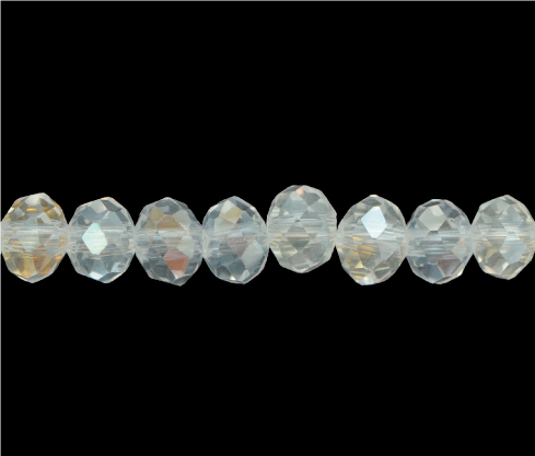 Murano rondela facetada 4mm crystal 02AB x aprox110unds