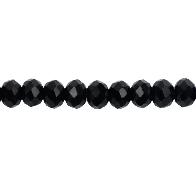 Murano rondela facetada 3mm jet 01 x aprox110unds