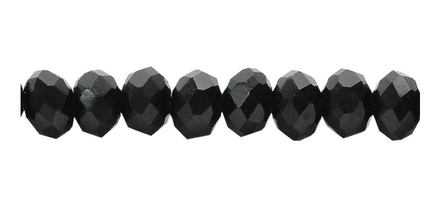 Murano rondela facetada 2mm jet 01 x aprox132unds
