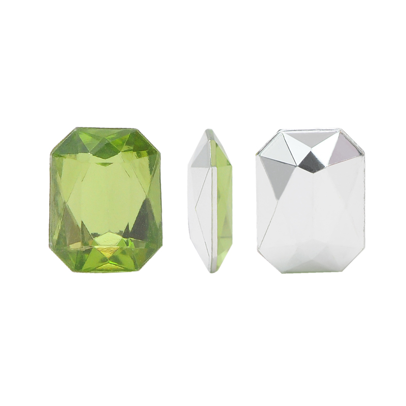 Acrilico K1012 octagon con cono 6x8mm olivine 38 x und