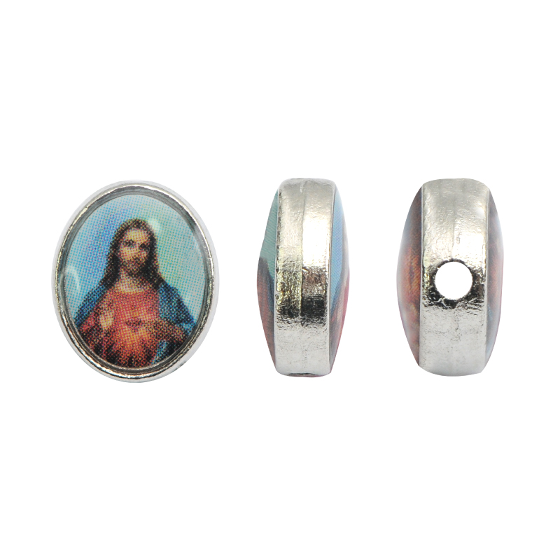 Pasador zamak ovalado sagrado corazon 8x9mm x und