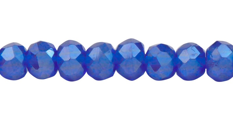 Murano rondela facetada 4mm capri blue 4AB x aprox100unds