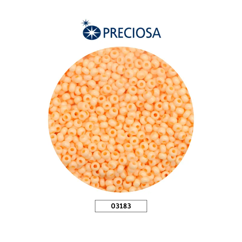 Mostacilla checa preciosa 10/0 2mm 03183 curuba pastel x 500g
