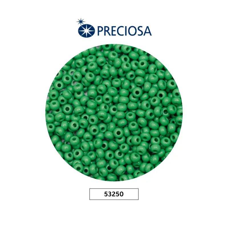 Mostacilla checa preciosa 8/0 3mm 53250 verde x 500g