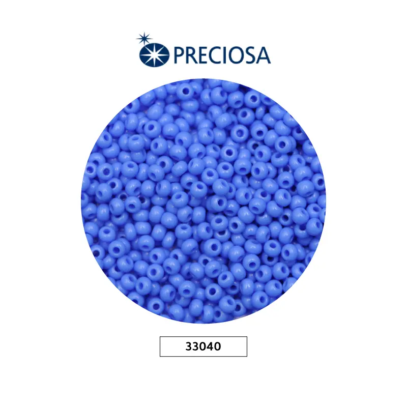 Mostacilla checa preciosa 10/0 2mm 33040 OP azul fuerte x 500g