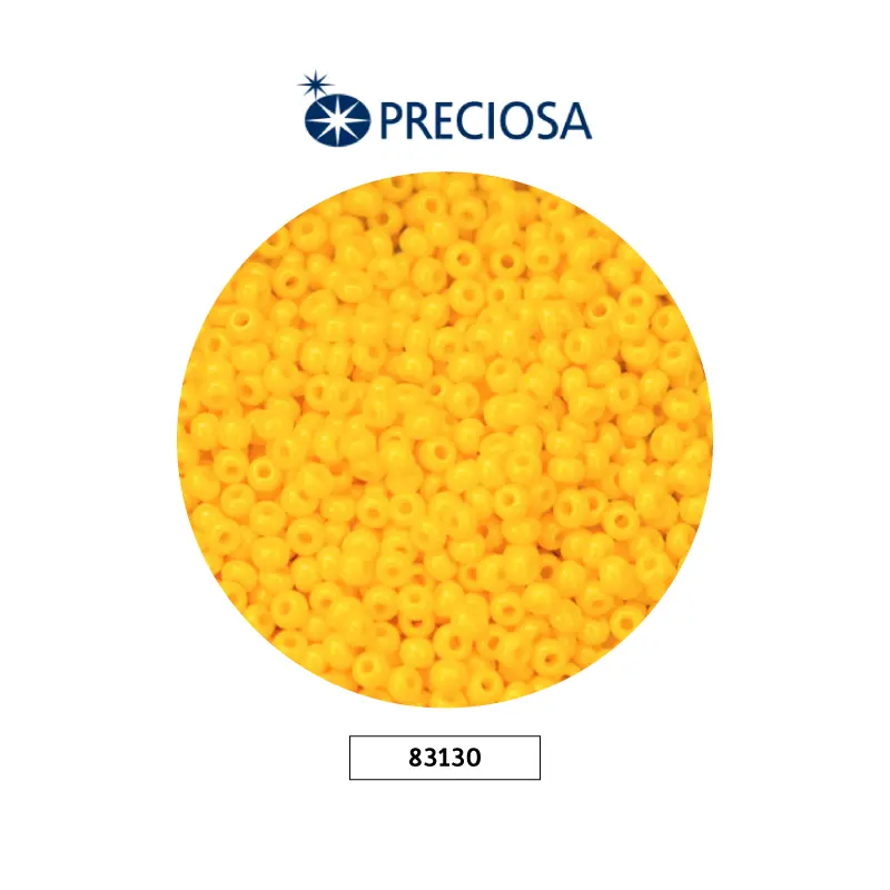 Mostacilla checa preciosa 10/0 2mm 83130 OP amarillo x 500g