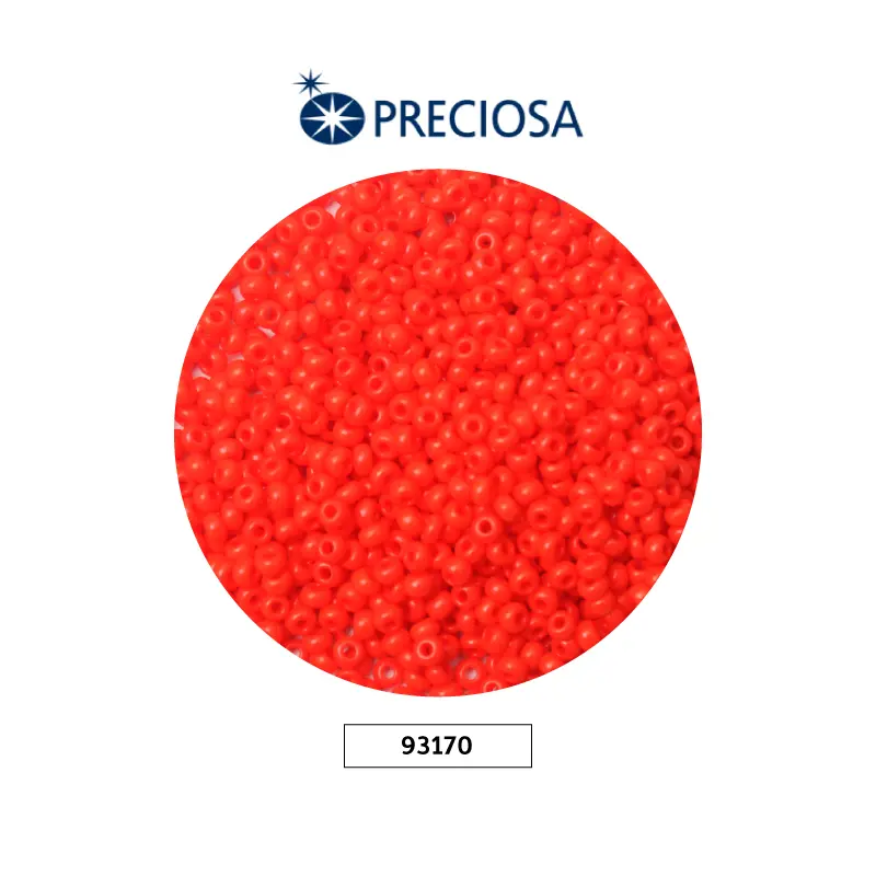 Mostacilla checa preciosa 10/0 2mm 93170 OP rojo x 500g