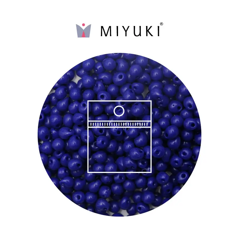 Miyuki drop beads 2.8mm DP0414 opaque cobalt x 25g