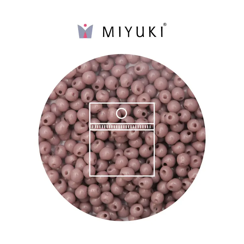 Miyuki drop beads 2.8mm DP0410 opaque mauve x 25g