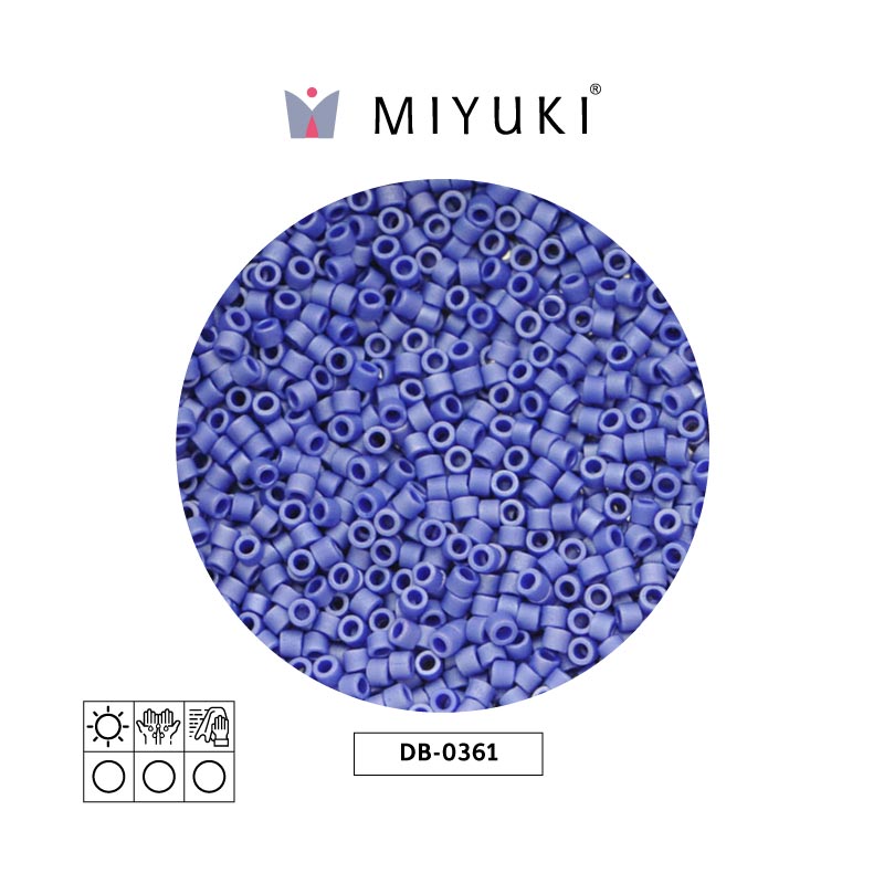 Miyuki delica 11/0 DB0361 mat metalizado azul x 50g