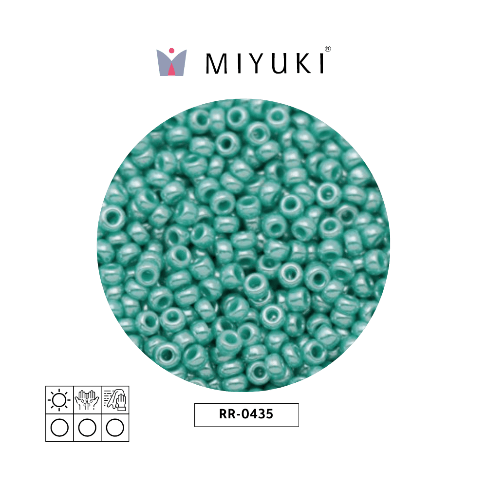 Mostacilla Miyuki rocalla 11/0 RR0435 opaco verde brillo x 250g