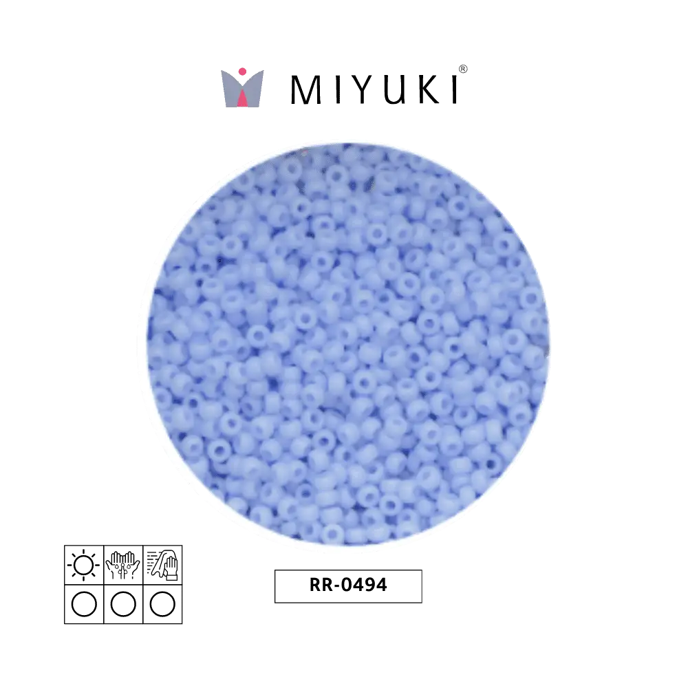 Mostacilla Miyuki rocalla 11/0 RR0494 opaco bebé azul x 250g