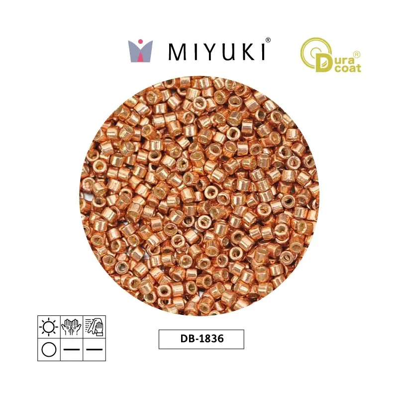Miyuki delica 11/0 DB1836 galvanizado muscat x 50g