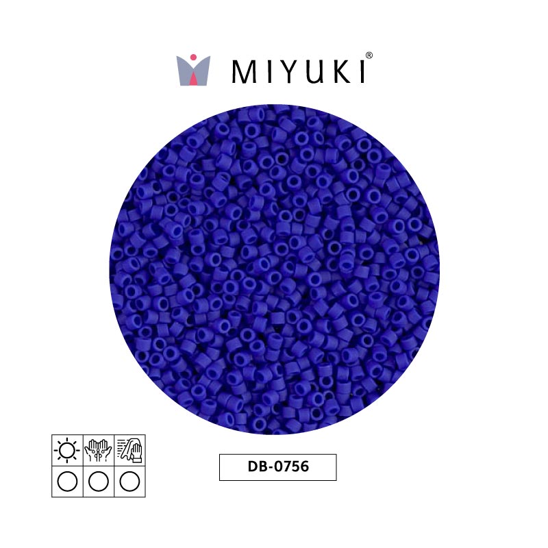Miyuki delica 11/0 DB0756 mate opaco azul x 50g