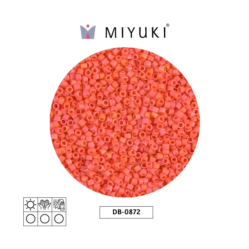 Miyuki delica 11/0 DB0872 mate opaco naranja AB x 50g