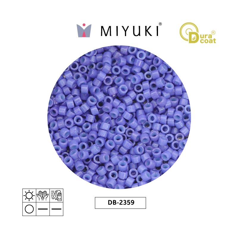Miyuki delica 11/0 DB2359 durac opaco viol azul x 50g