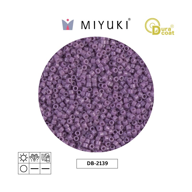 Miyuki delica 11/0 DB2139 opaco oscuro orchid x 50gr