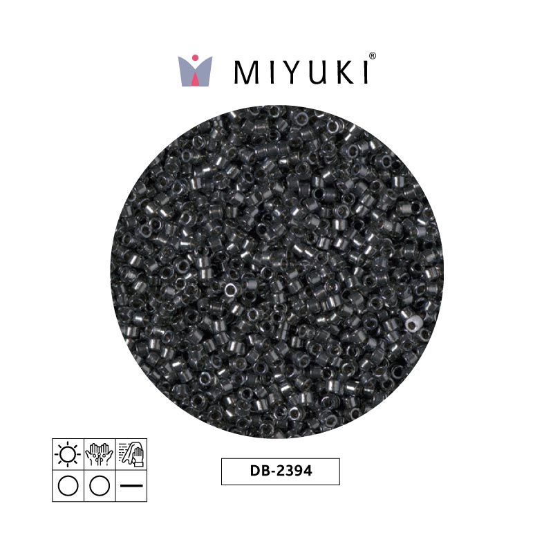 Miyuki delica 11/0 DB2394 color forrado steel x 50g