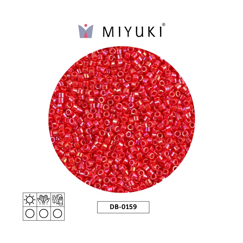 Miyuki delica 11/0 DB0159 opaco vermillion rojo AB x 50g