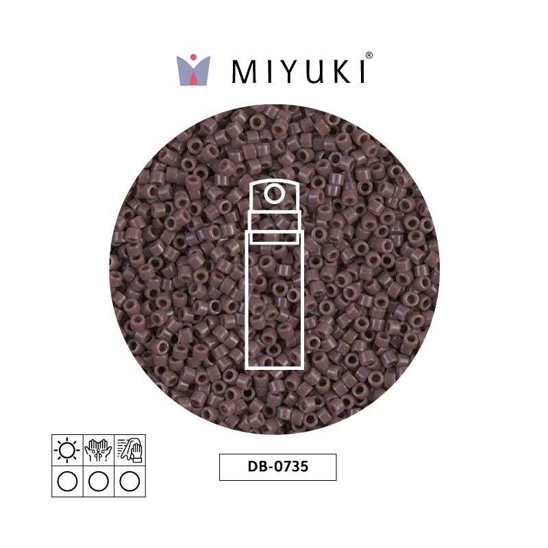 Miyuki delica 11/0 DB0735 opaco coffee x 10g
