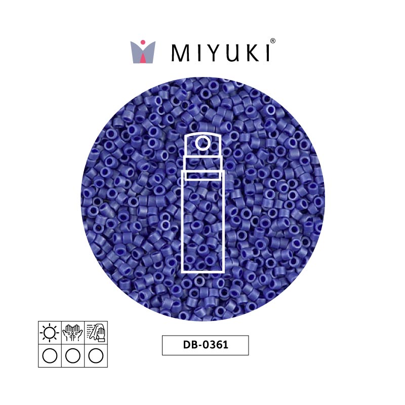 Miyuki delica 11/0 DB0361 mat metalizado azul x 10g