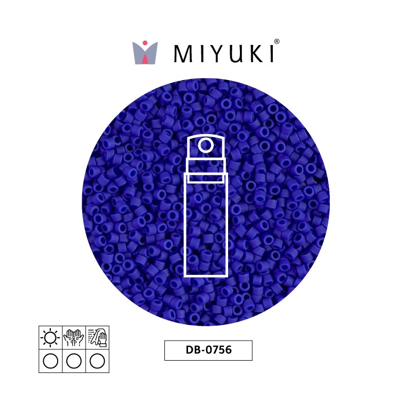Miyuki delica 11/0 DB0756 mate opaco azul x 10g